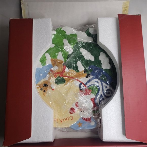 LENOX Rudolph The Red Nosed Reindeer Embossed Cookies For Santa Plate - Picture 3 of 6